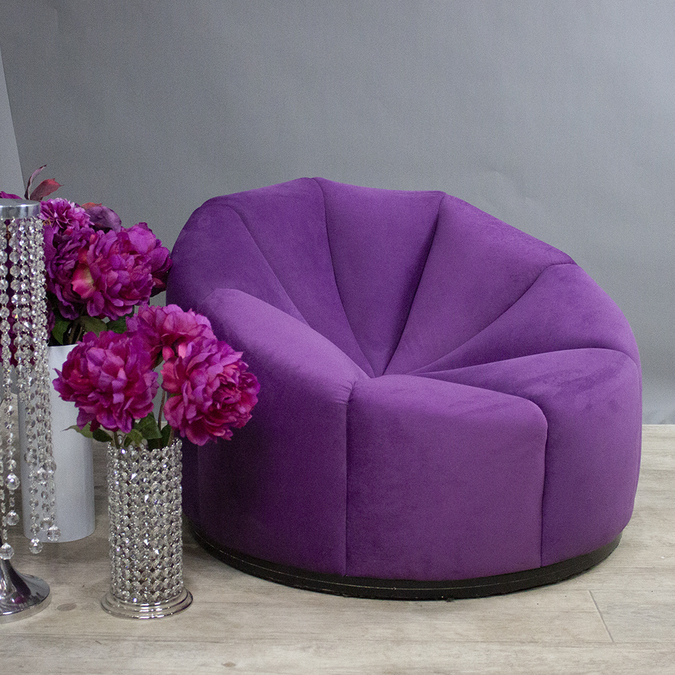 Кресло Velvet Purple Pouf картинка