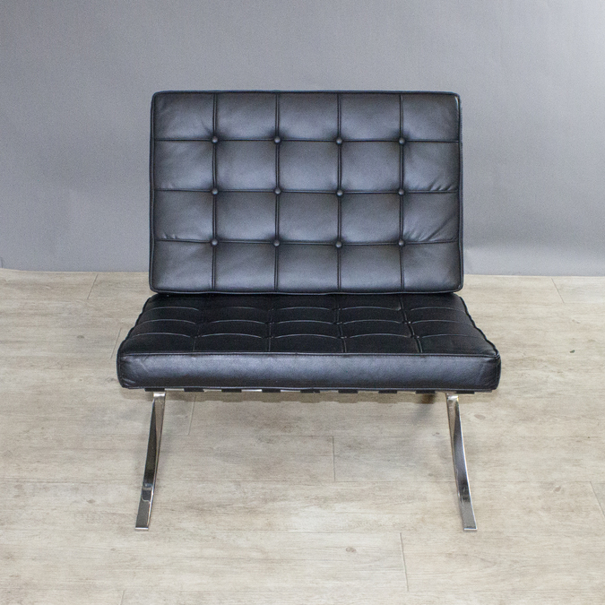 Кресло Barcelona Chair Black фото